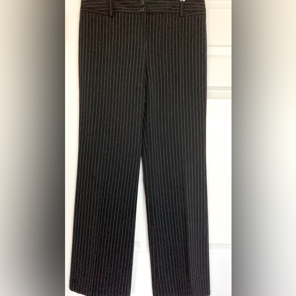 Women’s pants pinstripes black pants with white stripes jr boot style pants